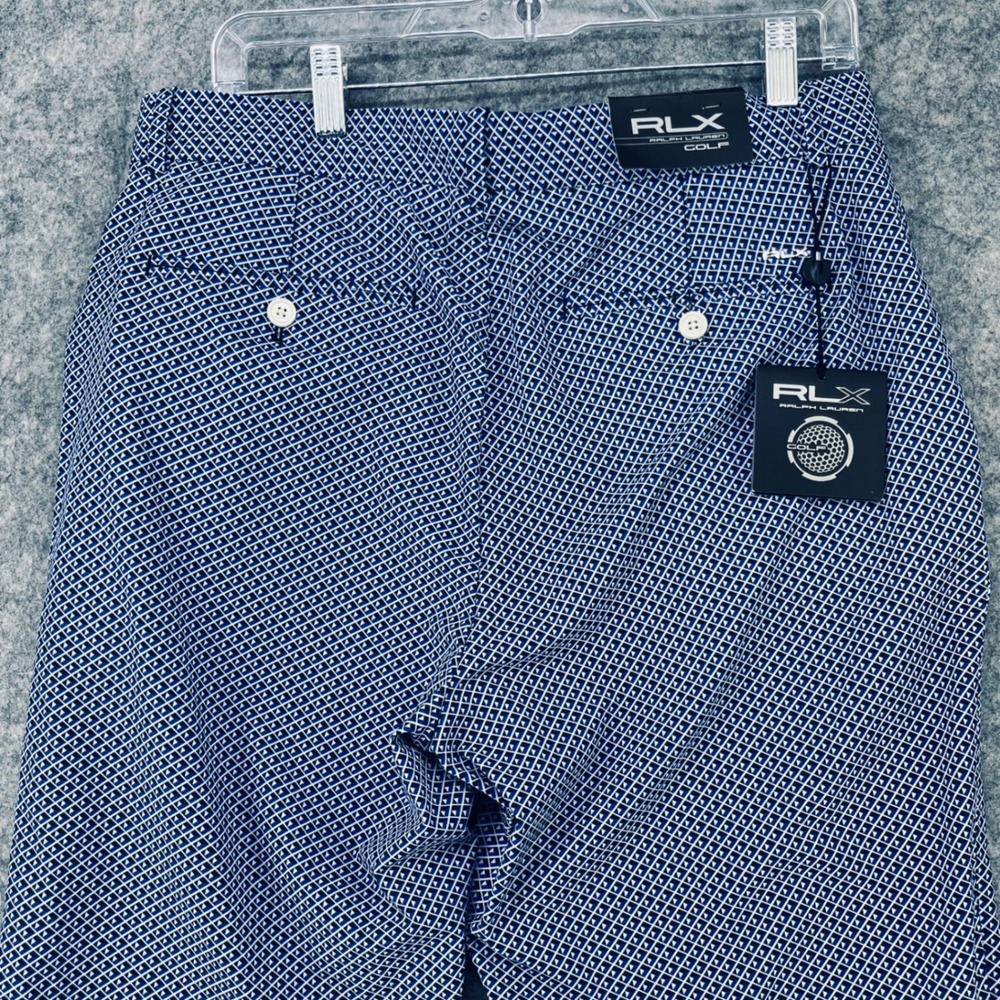 RLX Ralph Lauren Cypress Golf Pants Men 32x32 Blue Geo Technical Trousers New